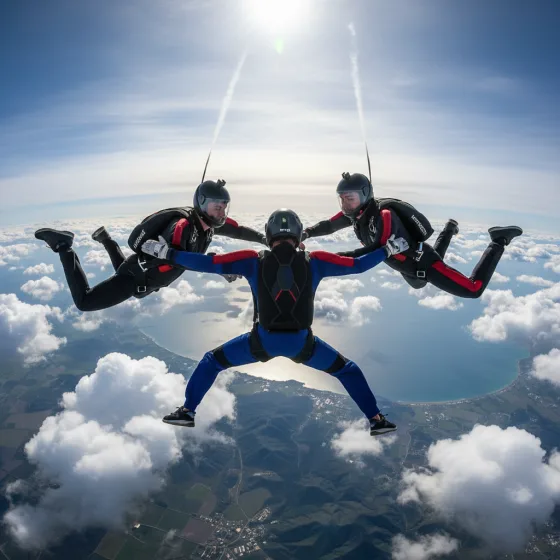 AI-generated skydiving photo